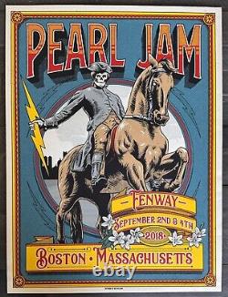 Pearl Jam Poster 2018 Boston Fenway Park Show Artist Ian Williams AUTHENTIC