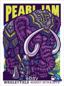 Pearl Jam Poster 2018 Wrigley Field original Ames Bros