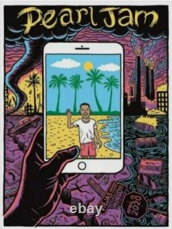 Pearl Jam Poster 2020 San Diego Ward Sutton Signed Numbered xx/100 Ames Bros