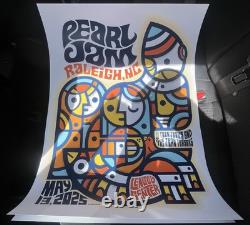 Pearl Jam Poster 5/13 2025 Lenovo Center Raleigh North Carolina Don Pendleton