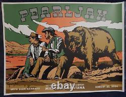 Pearl Jam Poster 8/22/2024 Missoula Variant Cowboys & Grizzly Cyrus Walker Lmtd