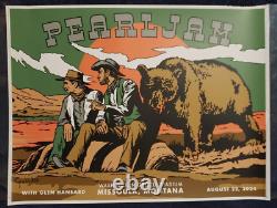 Pearl Jam Poster 8/22/2024 Missoula Variant Cowboys & Grizzly Cyrus Walker Lmtd