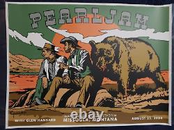 Pearl Jam Poster 8/22/2024 Missoula Variant Cowboys & Grizzly Cyrus Walker Lmtd