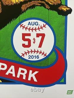 Pearl Jam Poster August 5 & 7, 2016 Fenway Park Ames Bros 24 x 18 Inch