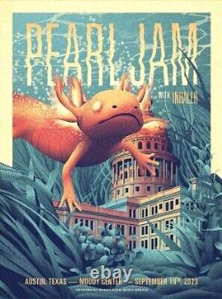 Pearl Jam Poster Austin 2023 Shawn Ryan Moody Center Night 2 Burly Design