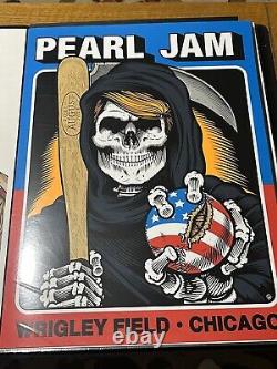 Pearl Jam Poster Authentic Wrigley Field Chicago 2016 SE Limited Sean Cliver