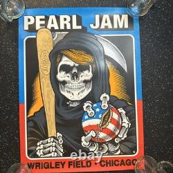 Pearl Jam Poster Authentic Wrigley Field Chicago 2016 SE Limited Sean Cliver
