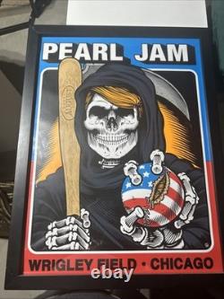 Pearl Jam Poster Authentic Wrigley Field Chicago 2016 SE Sean Cliver