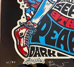 Pearl Jam Poster Black Gloss Foil Variant Philadelphia 2024 Dr J Ames Bros Signd