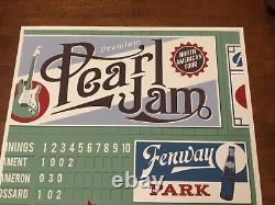 Pearl Jam Poster Boston Fenway Thomas signed # AP 2016 Mint The Catch only 300