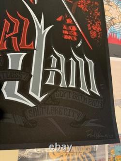 Pearl Jam Poster Brad Klausen Salt Lake City 2009 Ltd Edition signed numbered