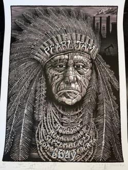 Pearl Jam Poster By Emek Edmonton 2011 CHIEF Loaded with Doodles