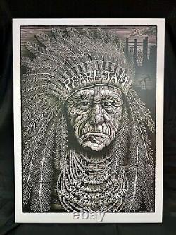 Pearl Jam Poster By Emek Edmonton 2011 SE CHIEF -Rome Portland Read Info