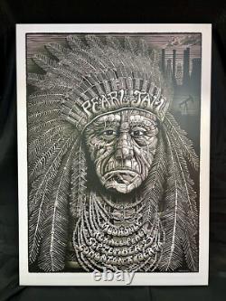 Pearl Jam Poster By Emek Edmonton 2011 SE CHIEF -Rome Portland Read Info