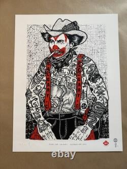 Pearl Jam Poster Calgary 2013 AP Ames Bros Signed numbered Vedder