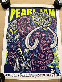Pearl Jam Poster Chicago 2018 Ames Purple Mammoth Wrigley Field