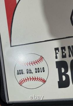 Pearl Jam Poster Fenway 2016 AP Boston Signed Numbered 71/100 Flat Baseball