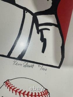Pearl Jam Poster Fenway 2016 AP Boston Signed Numbered 71/100 Flat Baseball