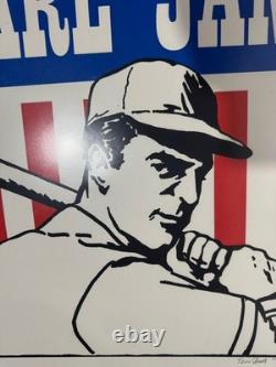 Pearl Jam Poster Fenway 2016 AP Boston Signed Numbered 71/100 Flat Baseball