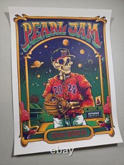 Pearl Jam Poster Fenway Boston, MA 2024 Signed & Numbered AE Variant