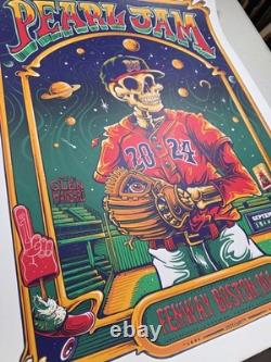 Pearl Jam Poster Fenway Boston, MA 2024 Signed & Numbered AE Variant