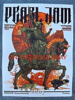 Pearl Jam Poster Fenway Park Boston Massachusetts 9/15 9/17 Krzysztof Domaradzki