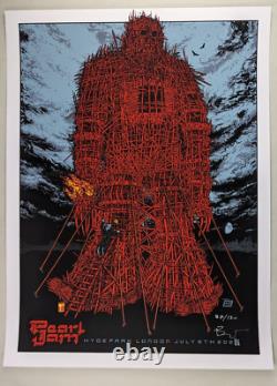 Pearl Jam Poster Hyde Park London 7/8/22 Signed & Numbered AP Ames Bros