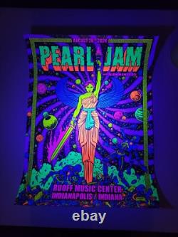 Pearl Jam Poster INDIANAPOLIS, IN SHOW ED OFFICIAL Print Noblesville Ruoff 2024