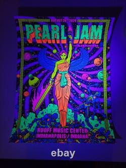 Pearl Jam Poster INDIANAPOLIS, IN SHOW ED OFFICIAL Print Noblesville Ruoff 2024