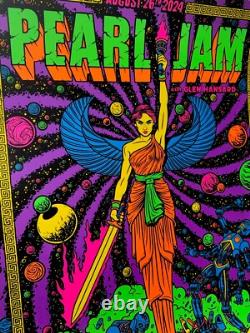 Pearl Jam Poster Indianapolis Noblesville Ruoff 2024 Official Silkscreen Lmtd Ed