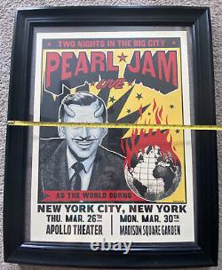 Pearl Jam Poster Live As The World Burns NY March 26 March 30