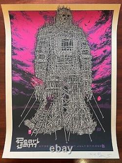 Pearl Jam Poster London 2002 Hyde Park Ames Bros Woodchip Variant AP /85