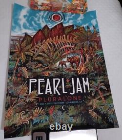 Pearl Jam Poster Los Angeles Inglewood Forum Print 2022 Zeb Love Sold Out May 7