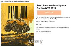 Pearl Jam Poster MSG 2024 Oliver Barrett SIGNED ARTIST AP #/100 New York 9/3