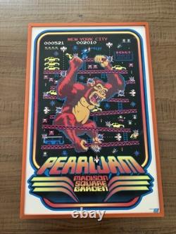 Pearl Jam Poster MSG Donkey Kong NYC 5/21/10 Custom Framed MINT