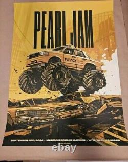 Pearl Jam Poster MSG New York City Barrett AP XX/100