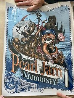 Pearl Jam Poster MTS Centre 9/17/11 Simkins Artist Signed & Numbered 36/100