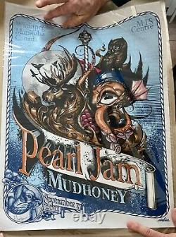Pearl Jam Poster MTS Centre 9/17/11 Simkins Artist Signed & Numbered 36/100