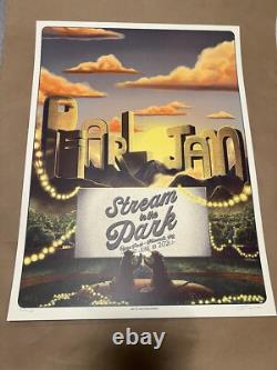 Pearl Jam Poster Missoula Stream 2021 Bailey Race AP Signed #/100 Free Shipping