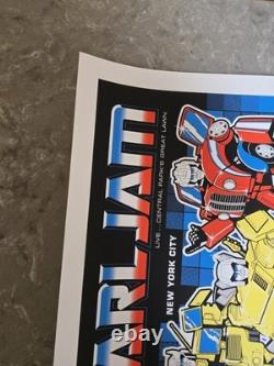 Pearl Jam Poster New York 2015 Show Ed Art Central park Ames Bros Transformers