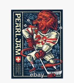 Pearl Jam Poster Numbered /Signed by Travis Price Zurich 6/23/22