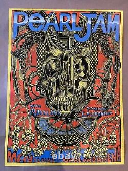 Pearl Jam Poster Oakland 2022 Shredders AP signed #/95 FREE SHIPPING Vedder