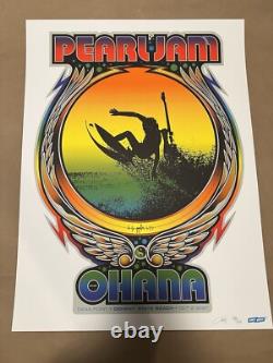 Pearl Jam Poster Ohana Fest Encore 2021 Ames Bros AP Signed #/130 FREE SHIPPING