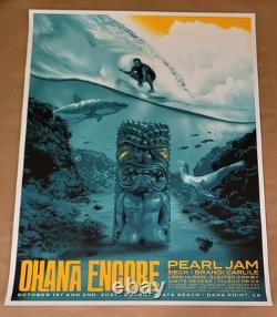 Pearl Jam Poster Ohana Festival 2021 Show Edition Art By Ian Williams