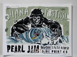 Pearl Jam Poster Ohana Festival 2024 AP Variant #d X/100 Silkscreen Official S/N