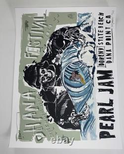 Pearl Jam Poster Ohana Festival 2024 AP Variant #d X/100 Silkscreen Official S/N