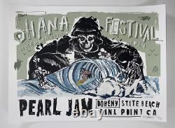 Pearl Jam Poster Ohana Festival 2024 AP Variant #d X/100 Silkscreen Official S/N