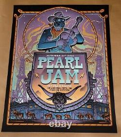 Pearl Jam Poster Oklahoma City 2022 Art By Munk One Show Edition