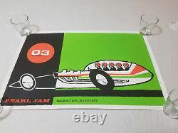 Pearl Jam Poster Oklahoma City Green Race Car 2003 Mint Condition