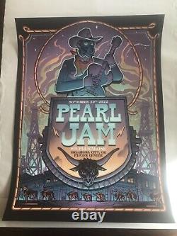Pearl Jam Poster Oklahoma City Ok Show Edition 2022 Munk One